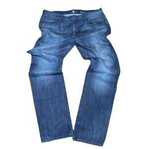 7 For All Mankind Jeans Mens Size 40 Slimmy Dark Wash Blue Denim Pants
